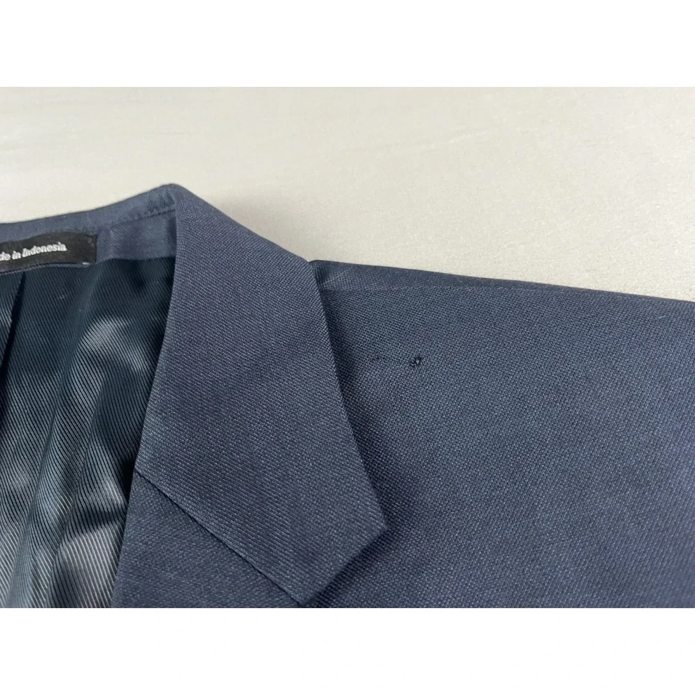 Pronto Uomo Platinum Wool Blazer Executive Fit Mens 44R Navy Blue Sport Coat‎